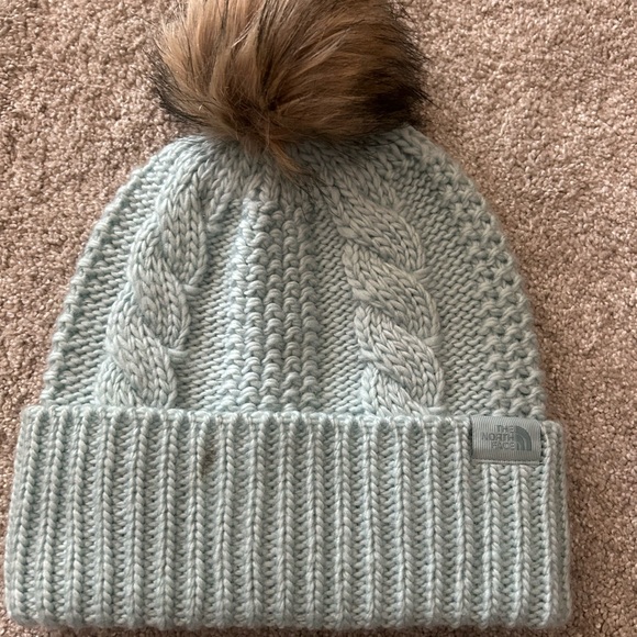The North Face Light Blue Knit Beanie - Picture 1 of 3